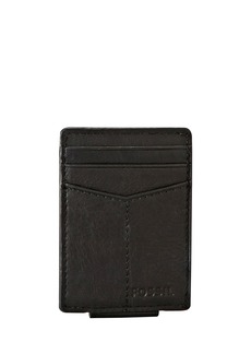 Fossil Men's Ingram Leather Magnetic Card Case with Money Clip Wallet Black (Model: ML3235001)