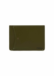 Fossil Men's Joshua Vegan Cactus Slim Minimalist Card Case Front Pocket Wallet  (Model: ML4461376)