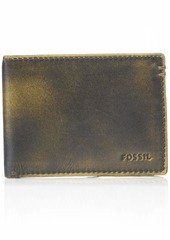 Fossil Men's Wade Leather Bifold Wallet Black