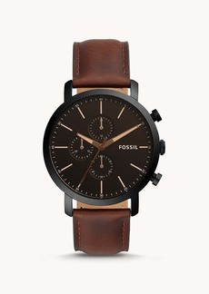 Fossil Men's Luther Chronograph, Black-Tone Stainless Steel Watch