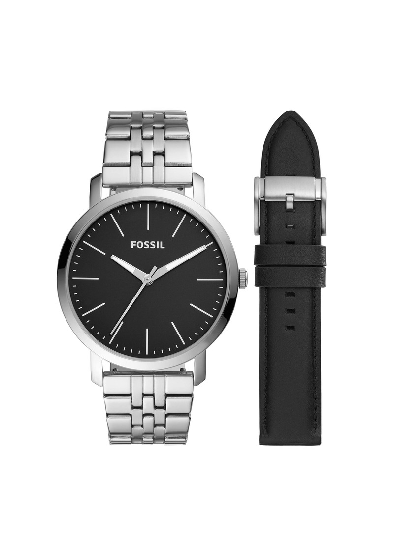 Fossil Men's Luther Three-Hand, Stainless Steel Watch