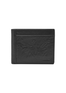 Fossil Men's Neel Leather Bifold with Coin Pocket Wallet Black (Model: ML3890001)