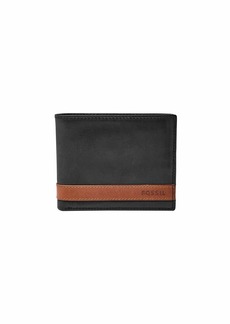 Fossil Men's Quinn Leather Bifold with Flip ID Wallet Black (Model: ML3644001)