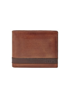 Fossil Men's Quinn Leather Bifold with Flip ID Wallet Brown (Model: ML3644200)