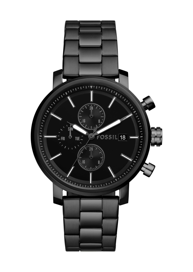 Fossil Men's Rhett Multifunction, Black Stainless Steel Watch