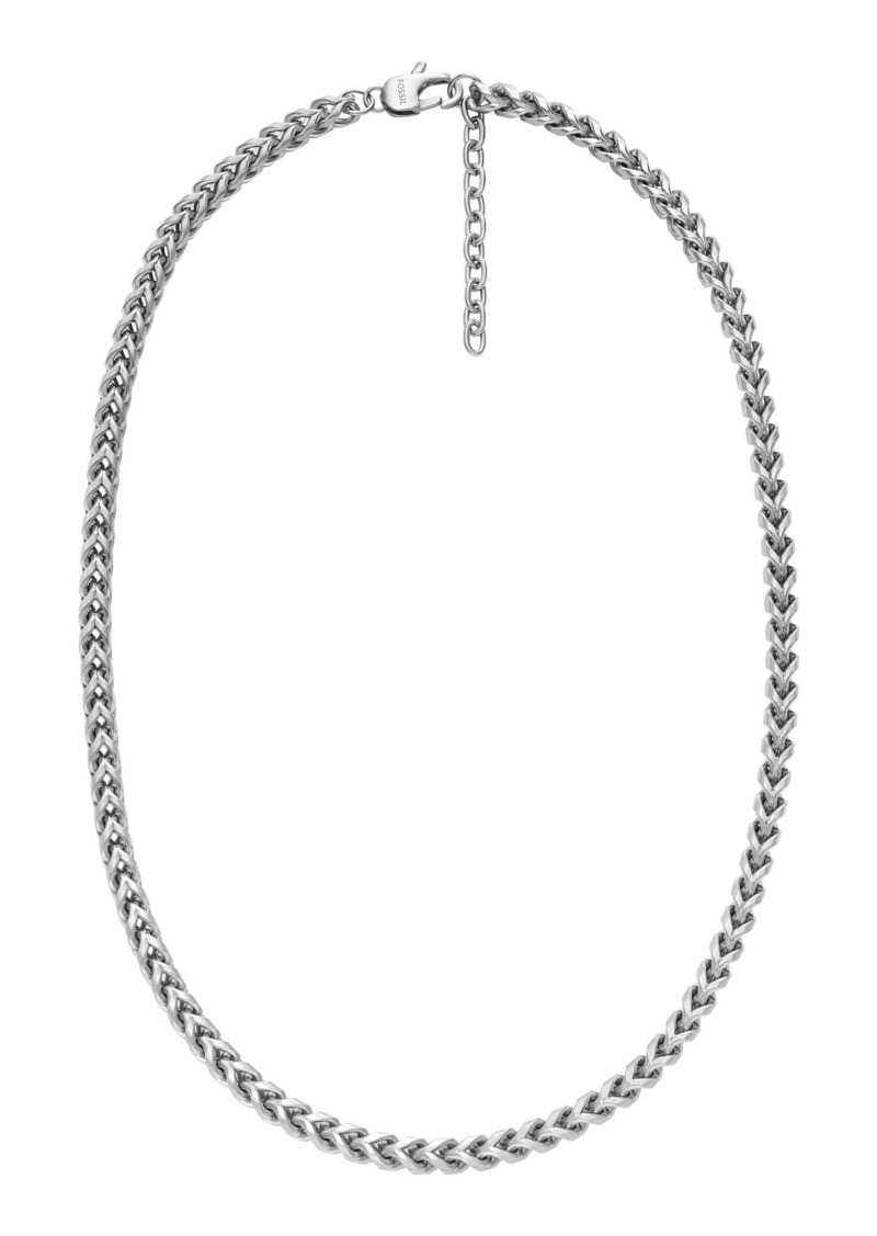 Fossil Men's Silver-Tone Chain Necklace