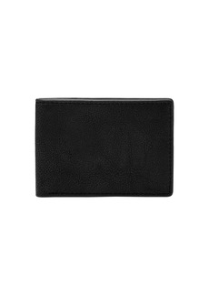Fossil Men's Steven Leather Slim Minimalist Bifold Front Pocket Wallet Slate Black (Model: ML4396019)