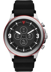 Fossil Men's Tech Latitude Hr Black Silicone Strap Hybrid Smart Watch 48mm