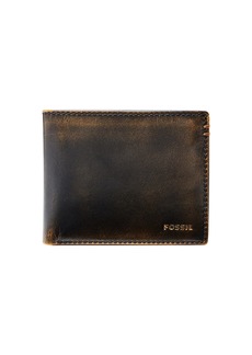 Fossil Men's Wade Leather Bifold with Flip ID Wallet Black (Model: ML3882001)