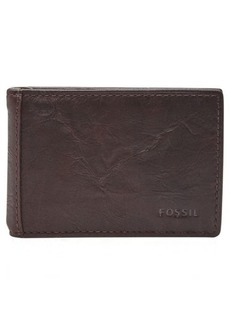 Fossil Neel Leather Money Clip Wallet in Brown at Nordstrom