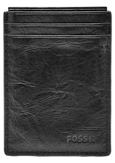 Fossil Neel Magnetic Leather Money Clip Card Case in Black at Nordstrom