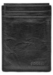 Fossil Neel Magnetic Leather Money Clip Card Case in Black at Nordstrom