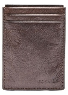Fossil Neel Magnetic Leather Money Clip Card Case in Brown at Nordstrom