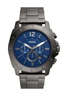 Fossil Outlet Men's Privateer Chronograph, Smoke Stainless Steel Watch