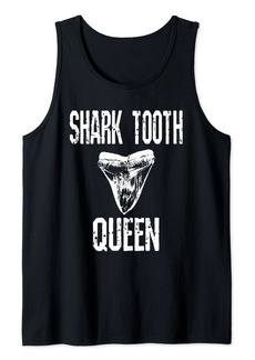 Fossil Shark Tooth Queen Design For Women Girls Funny Cool Tank Top