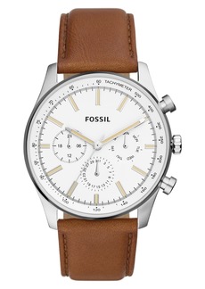 Fossil Sullivan Three-Hand Quartz Faux Leather Strap Watch