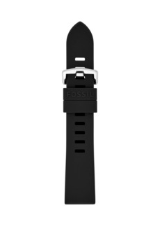 Fossil Unisex 20mm Black Silicone Watch Band