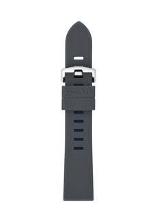 Fossil Unisex 20mm Gray Silicone Watch Band