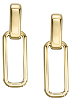 Fossil Women's Archival Core Essentials Gold-Tone Stainless Steel Drop Earrings