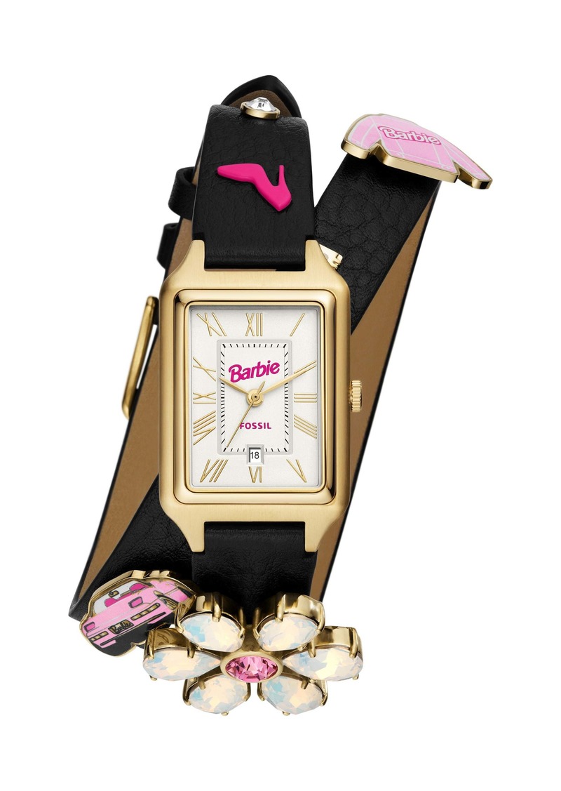 Fossil Women's Barbie Limited Edition Three-Hand Date, Gold-Tone Stainless Steel Watch