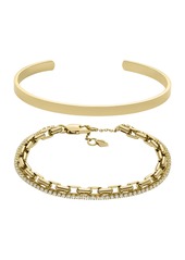Fossil Women's Core Gift Set Gold-Tone Brass Bracelet Set