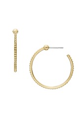 Fossil Women's Ear Party Gold-Tone Stainless Steel Hoop Earrings