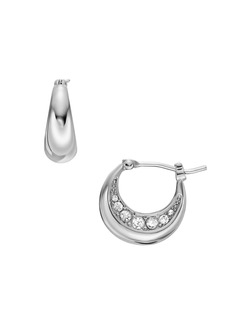Fossil Women's Ear Party Stainless Steel Hoop Earrings
