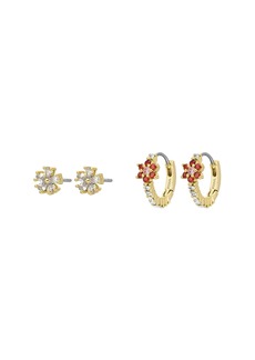 Fossil Women's Garden Party Multicolor Crystals Earrings Set
