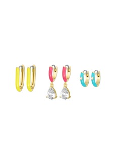 Fossil Women's Gold-Tone Brass Hoop Earrings Set