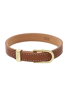 Fossil Women's Heritage D-Link Brown Leather Strap Bracelet