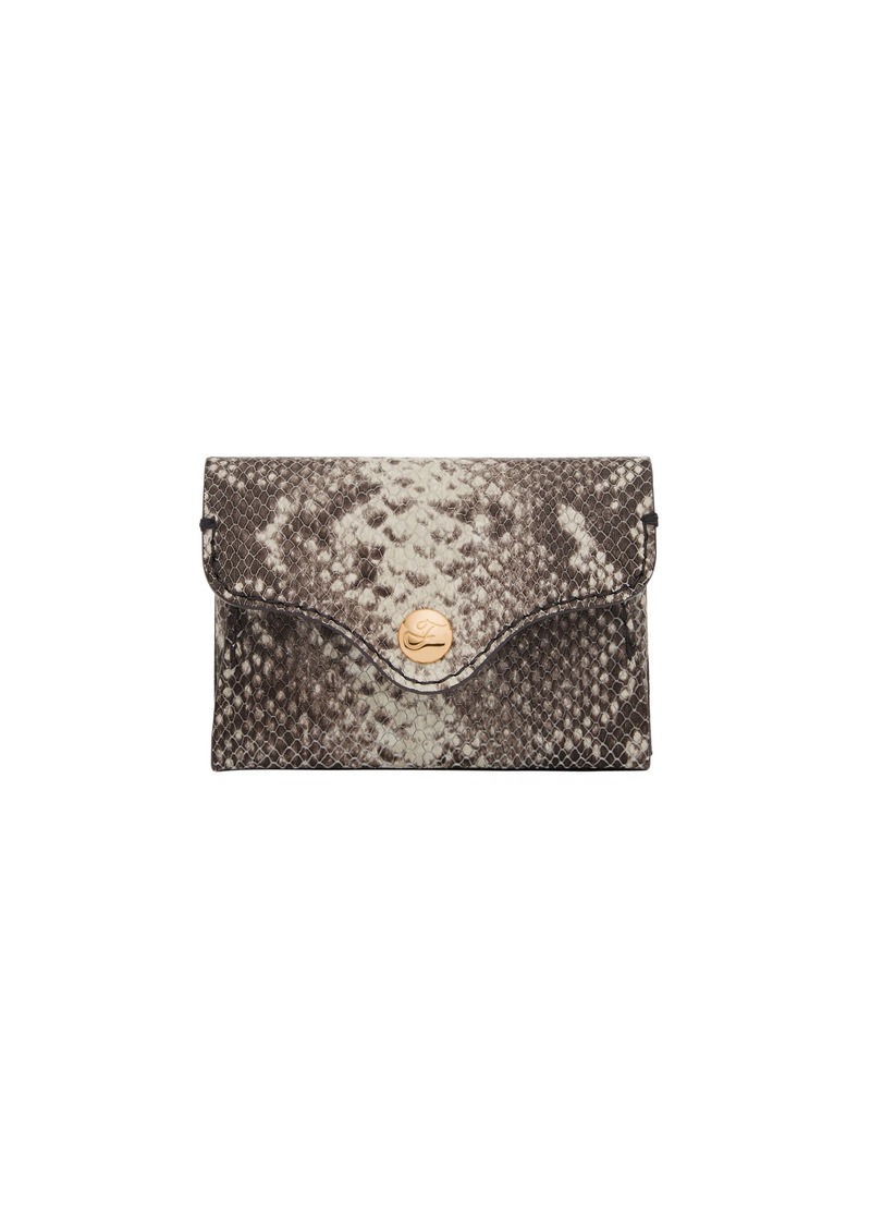 Fossil Women's Heritage Python Effect Embossed Leather Card Case