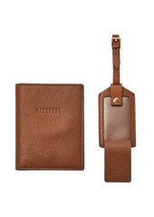 Fossil Women's LiteHide Leather Passport Case and Luggage Tag Gift Set