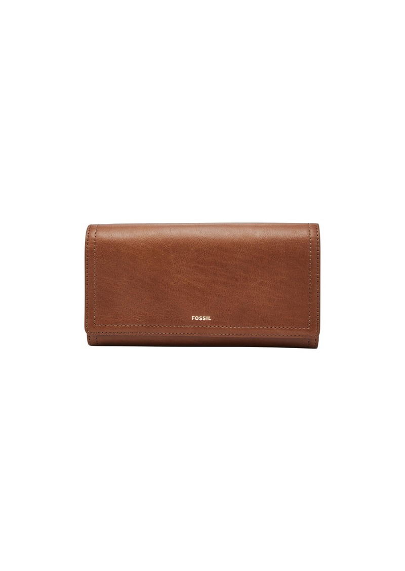 Fossil Women's Logan Leather Wallet RFID Blocking Flap Clutch Organizer  (Model: SL7833200)