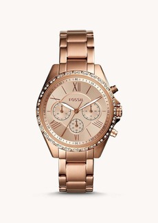 Fossil Women's Modern Courier Chronograph, Rose Gold-Tone Stainless Steel Watch