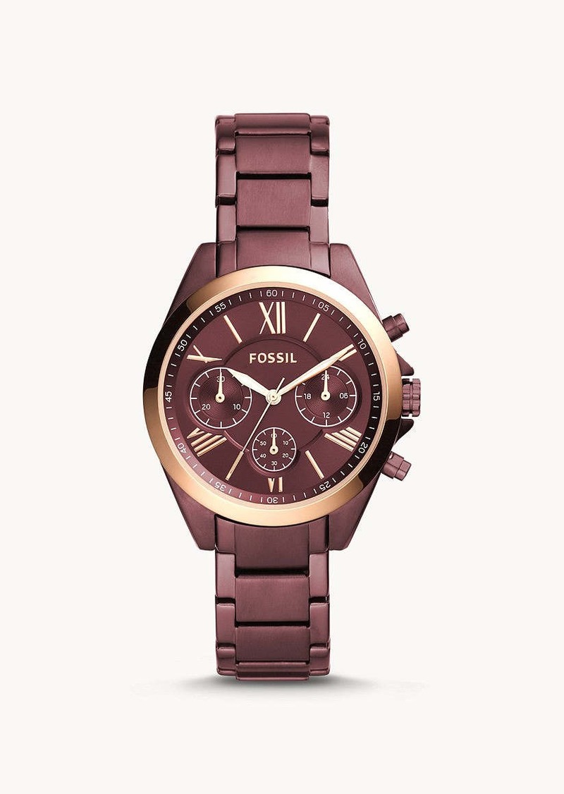 Fossil Women's Modern Courier Chronograph, Wine-Tone Stainless Steel Watch