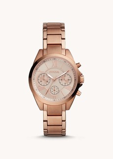 Fossil Women's Modern Courier Midsize Chronograph, Rose Gold-Tone Stainless Steel Watch
