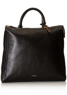 Fossil Women's Parker Eco Leather Convertible  Backpack Purse Handbag Black (Model: ZB1515001)