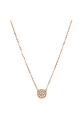 Fossil Women's Rose Gold-Tone Stainless Steel Pendant Necklace