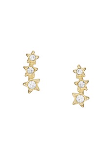Fossil Women's Sadie Under the Stars Gold-Tone Stainless Steel Climber Earrings