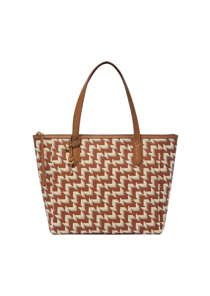 Fossil Women's Sydney Printed Polyurethane Large Tote
