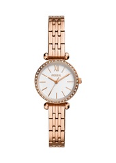 Fossil Women's Tillie Mini Three-Hand, Rose Gold-Tone Stainless Steel Watch