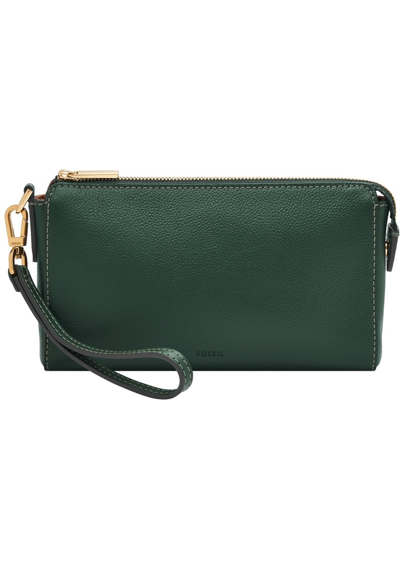 Fossil Wristlet Leather Wallet - Viridian