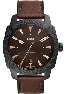 Fossil Machine Three-Hand Date Eco Leather Watch - FS5972