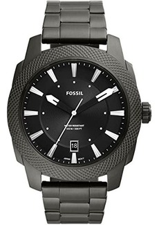 Fossil Machine Three-Hand Date Smoke Stainless Steel Watch - FS5970