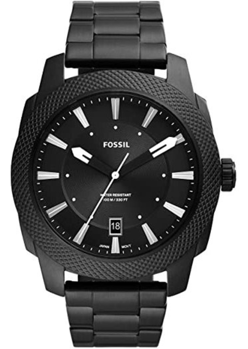 Fossil Machine Three-Hand Date Stainless Steel Watch - FS5971