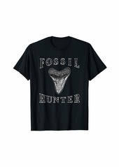 Mens Sharks Tooth Megalodon Tooth Fossil Hunter Paleontologist T-Shirt