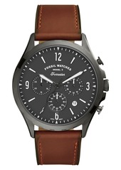 Fossil Forrester Chronograph Leather Strap Watch
