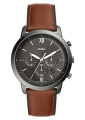 Men's Fossil Neutra Chronograph Leather Strap Watch