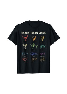 Retro Shark Teeth Guide Fossil Tooth Collector T-Shirt