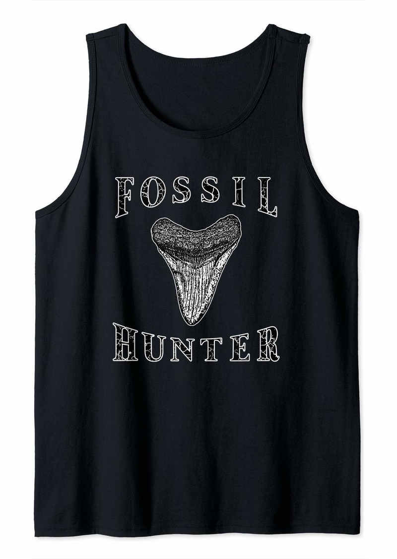 Megalodon Tooth Sharks Tooth Fossil Hunter Paleontologist Tank Top